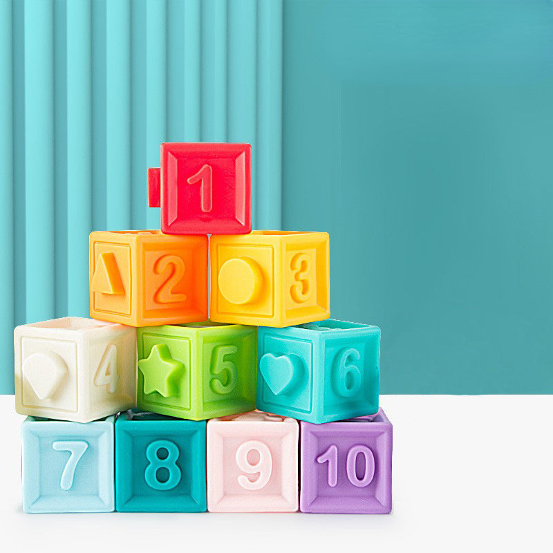Plastic Building Blocks Early Education Toy for Babies 0-1 Year Old 7