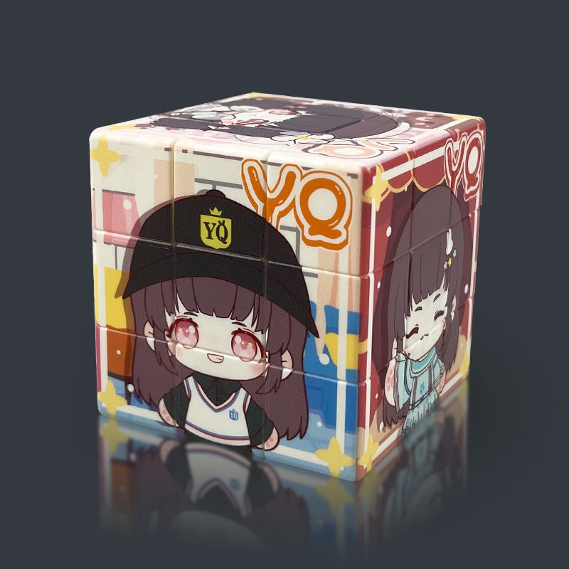Neutral Ice and Snow Themed Rubik's Cube Fidget Toy 57mm 17