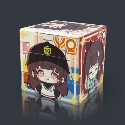 Neutral Ice and Snow Themed Rubik's Cube Fidget Toy 57mm 17