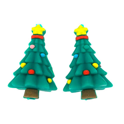 Silicone 3D Focal Beads Christmas Tree Layered Branches