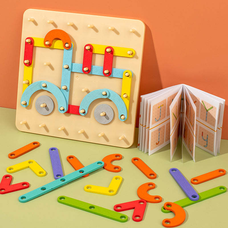Wooden Montessori Toys Shape Splicing Educational Toy 4