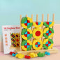 Wooden Montessori Toys Rainbow Triangle Building Blocks Educational 5