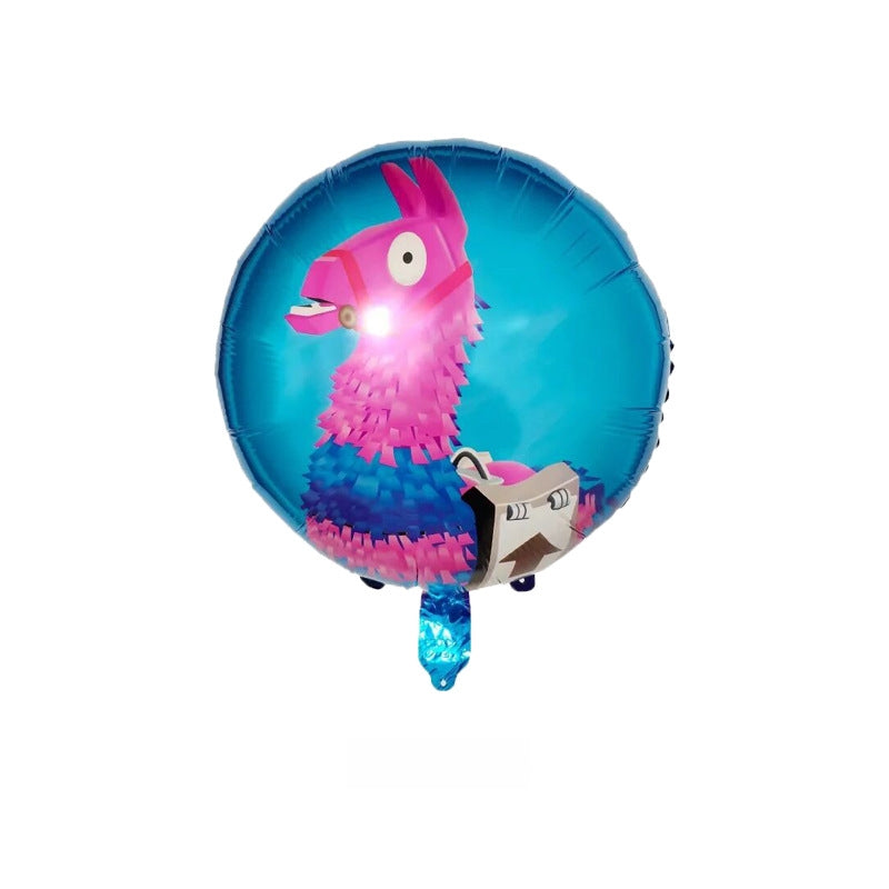 Cartoon Pinata Alpaca Foil Balloon Set Birthday Party Decoration 5pcs 3
