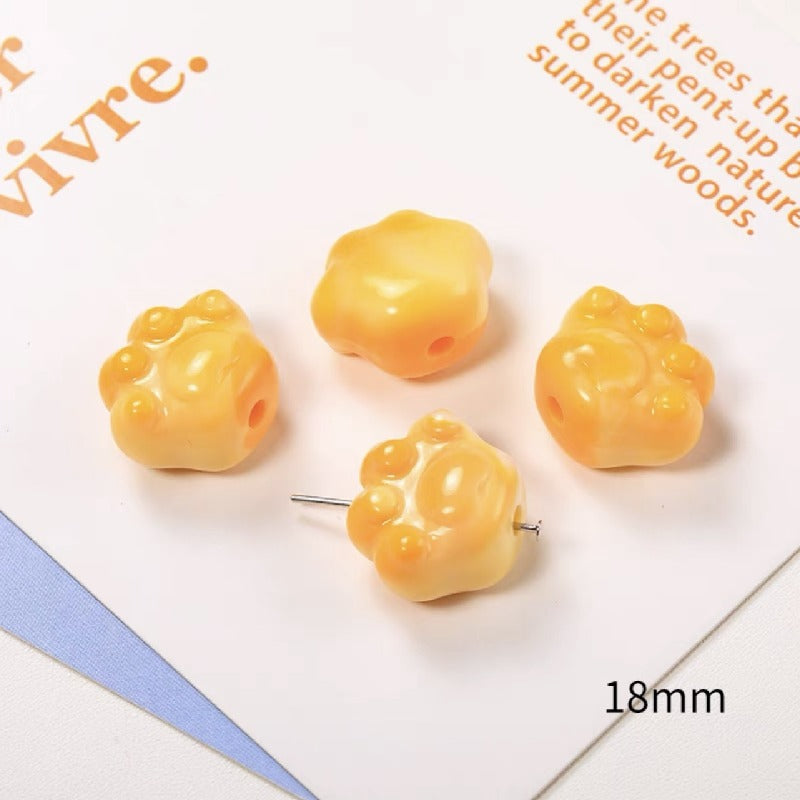 10pcs 18mm Cat Claw Acrylic Beads DIY Bracelet Making 8