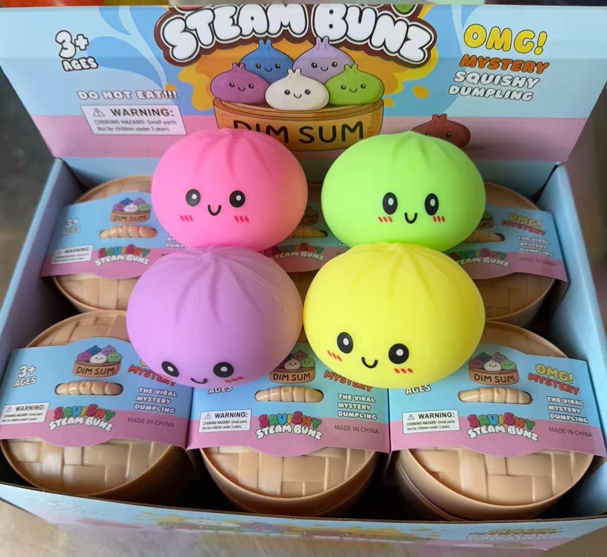 TPR Smiling Dumpling Squishy Squeeze Toy Sensory Stress Relief 8