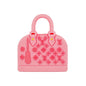 20pcs Silicone Focal Beads Pink Handbag Design with Pattern Detail 2