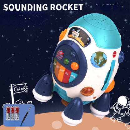 Plastic Kids Aviation Rocket Music Drum Educational Toy 9