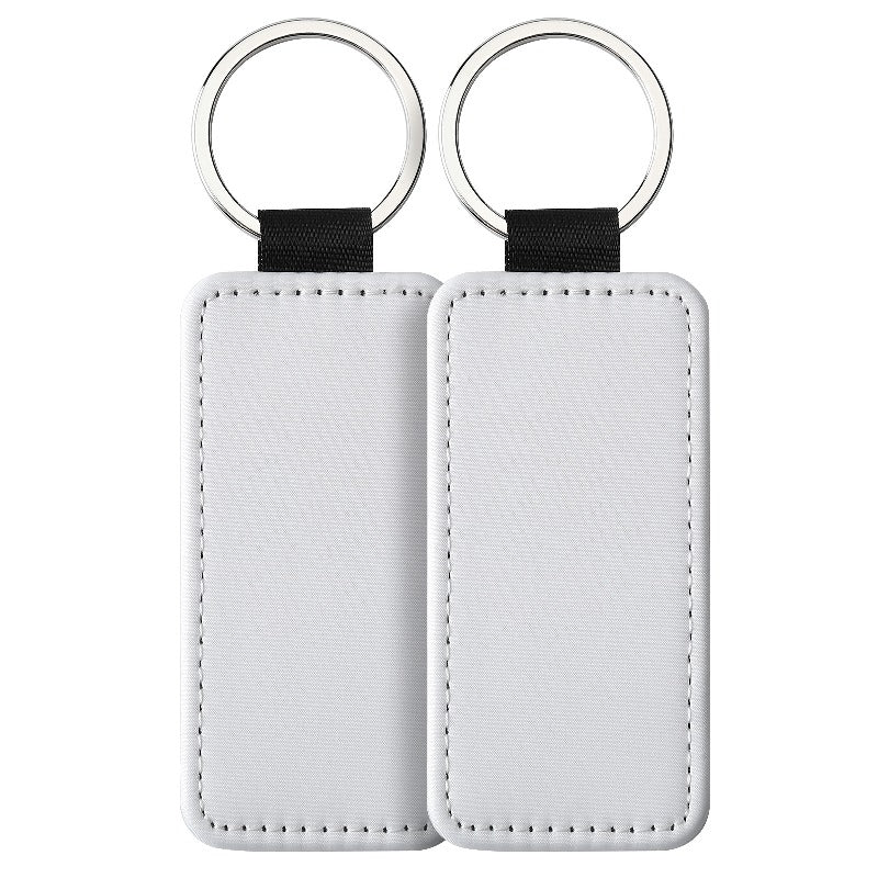 Sublimation Blank Leather Keychain Rectangular and Heart Shape 9