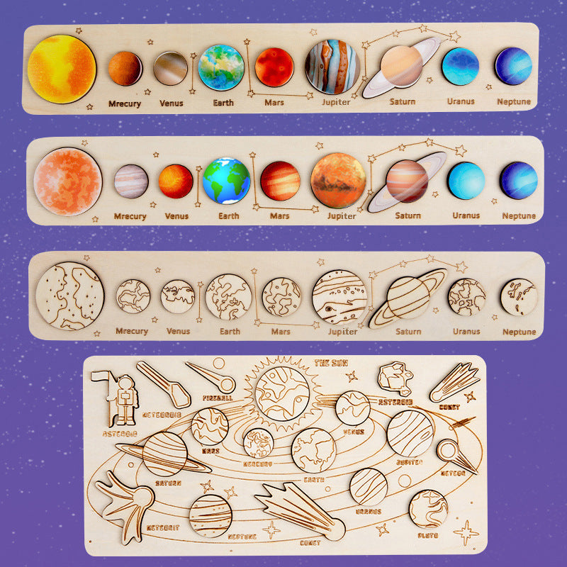 Solar System Wooden 3D Puzzle Educational Toy for Kids 2