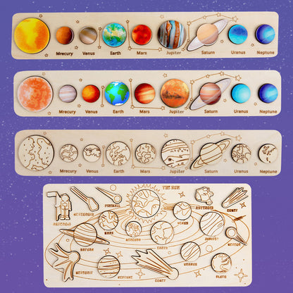 Solar System Wooden 3D Puzzle Educational Toy for Kids 2