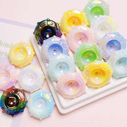 10pcs 30mm Candy Frisbee Acrylic Beads DIY Bracelet Making