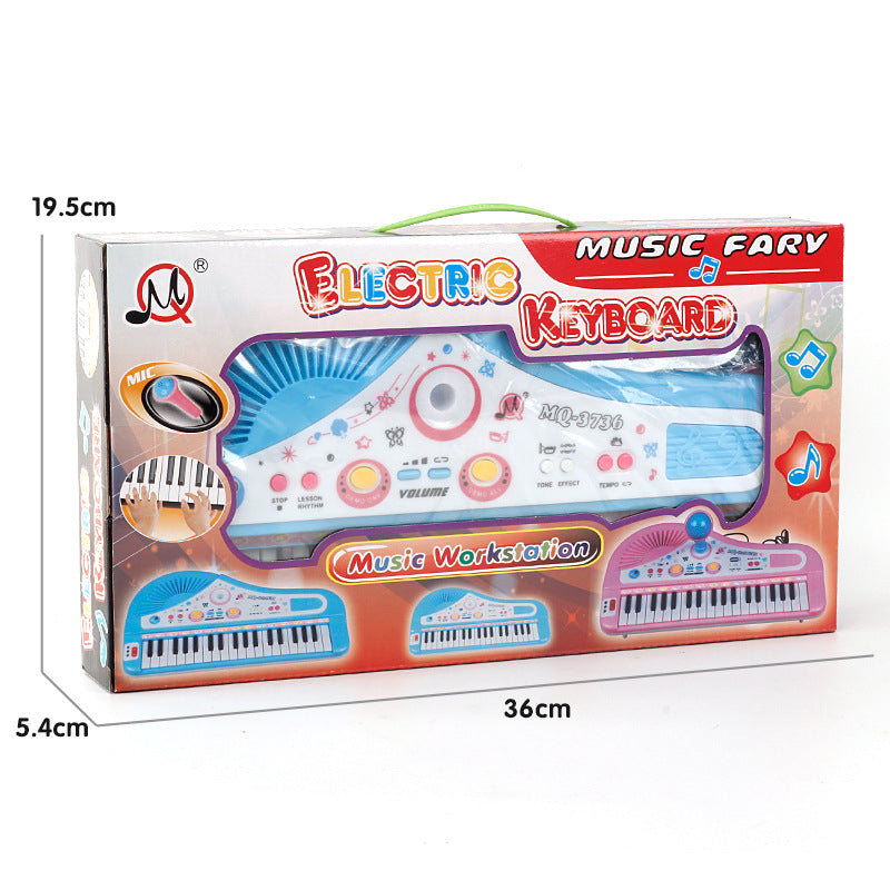 Plastic Kids Electronic Keyboard Musical Instrument Educational Toy 37 Keys 4