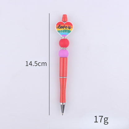 Cartoon Pattern Silicone Beaded Pens Handmade Novelty Pen Gift 5