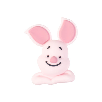 20Pcs Silicone 3D Focal Beads Yellow Bear Round Head Blue Donkey Side Profile Pink Pig Sitting Pose Orange Tiger Front Facing 12