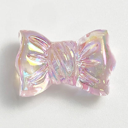 50pcs 14x26mm Transparent Bow Acrylic Beads DIY Bracelet Making 3