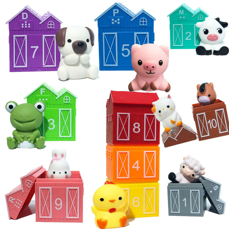 Farm Animal Montessori Toys Enamel Educational Toy Set