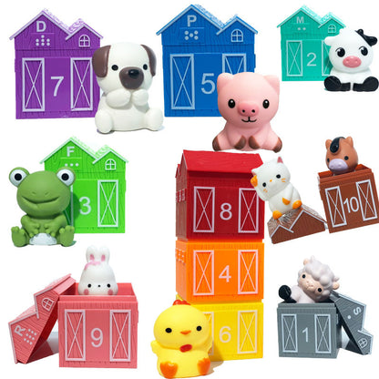 Farm Animal Montessori Toys Enamel Educational Toy Set
