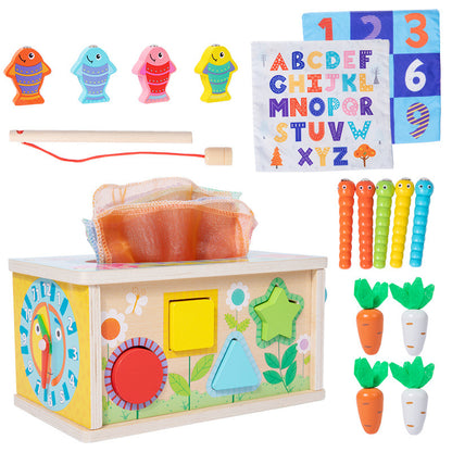 Wooden Montessori Toys Color Matching Pull Carrots for Toddlers