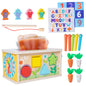 Wooden Montessori Toys Color Matching Pull Carrots for Toddlers
