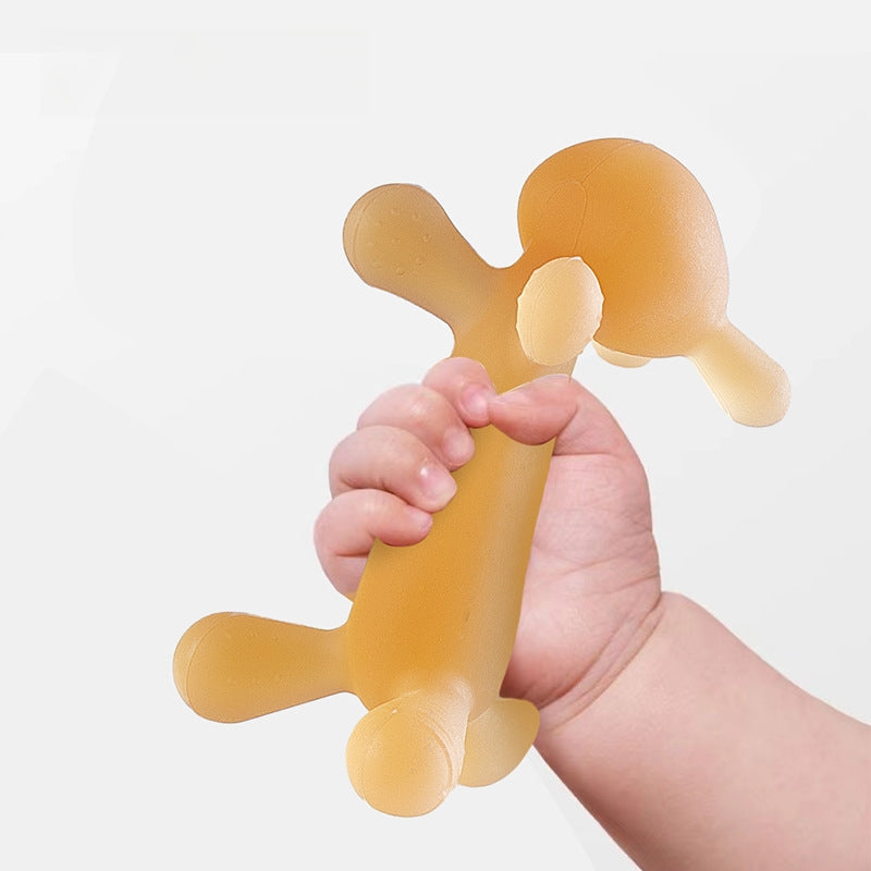 Silicone Baby Teether Rabbit Shape Hand Catch Toy 2