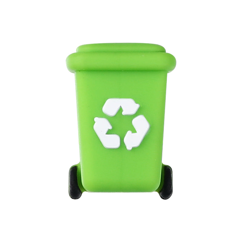 Silicone 3D Focal Beads Sanitation Series Recycling Bin and Cap Designs 18