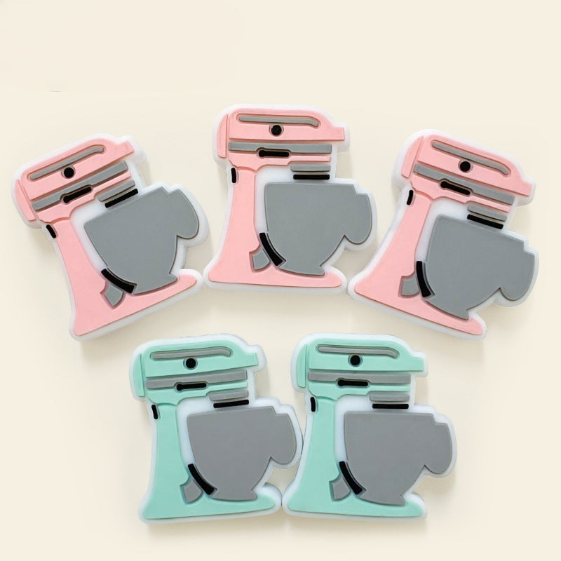 20Pcs Silicone Focal Beads Kitchen Mixer with Bowl Design