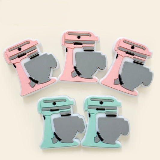 20Pcs Silicone Focal Beads Kitchen Mixer with Bowl Design