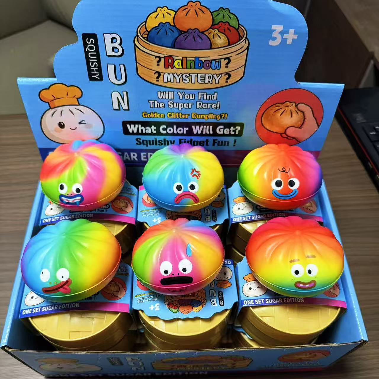 PU Cartoon Character Dumpling Squishy Sensory Stress Toy 9cm 2