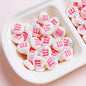 10pcs 14mm M Beans Acrylic Beads Jewelry Making Craft Supplies 15