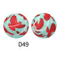 50pcs 15mm Rhombus Printed Silicone Beads Colorful Design 14