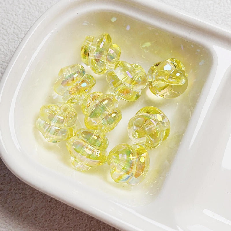 10pcs 17mm Spiral Acrylic Beads Transparent DIY Bracelet Making 7