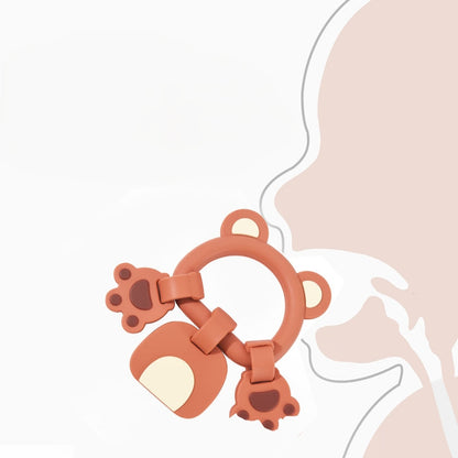 Silicone Baby Teething Toy Key Bear Bracelet 3 Pcs Set 3