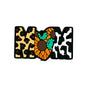 20pcs Silicone Focal Beads Western Cow Pattern Turquoise Mom Design