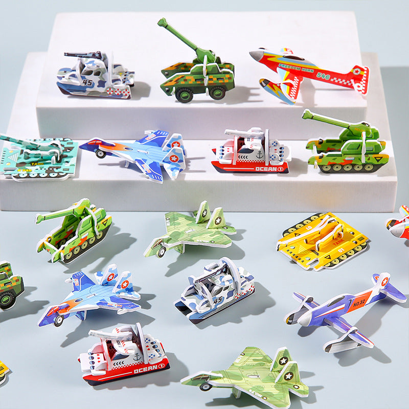 Military Vehicle 3D Puzzle Toy Paper Craft Educational Set 10pcs