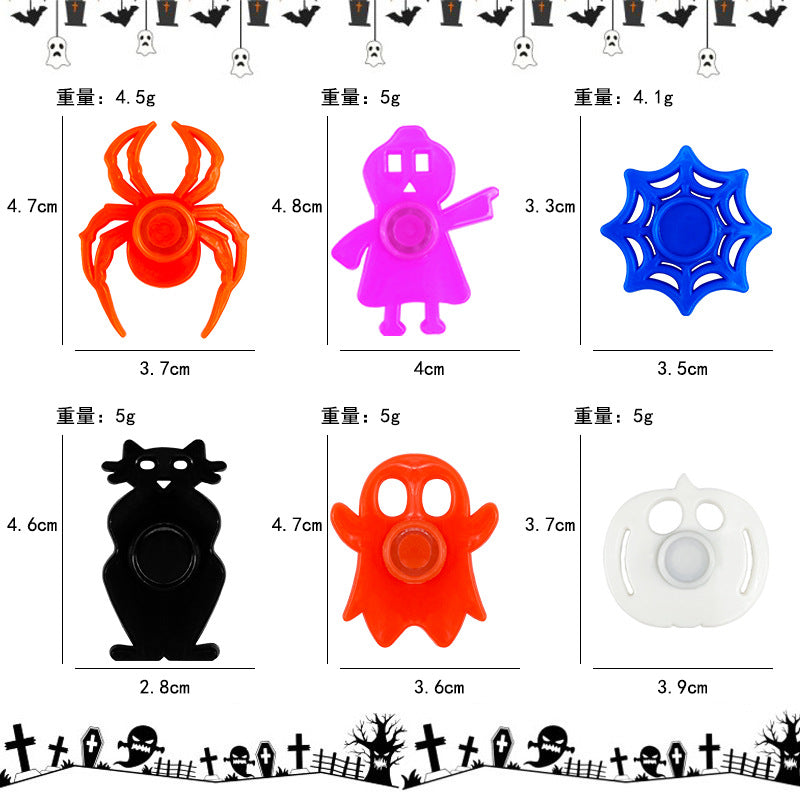 Plastic Halloween Fidget Spinner Party Toy Pumpkin Ghost Spider 2