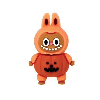 20Pcs Silicone 3D Focal Beads Bunny Costume Figure Holding Hands 4