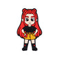 20Pcs Silicone Focal Beads Girl Characters Standing Pose with Colorful Hair 11