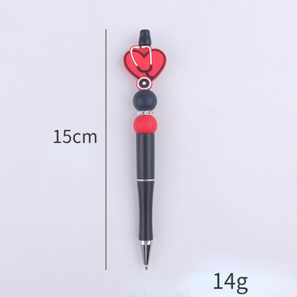 Black Butterfly Silicone Beaded Pens Handmade Novelty Pen Gift 4