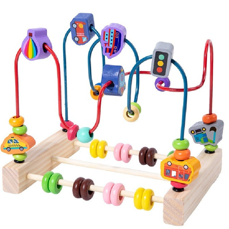 Wooden Bead Maze Puzzle Educational Toy for Kids 2