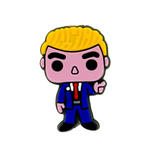 20pcs Silicone Focal Beads Male Character Blonde Hair Blue Suit