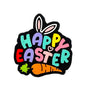 Silicone Focal Beads Happy Easter Carrot Rabbit Ear Design