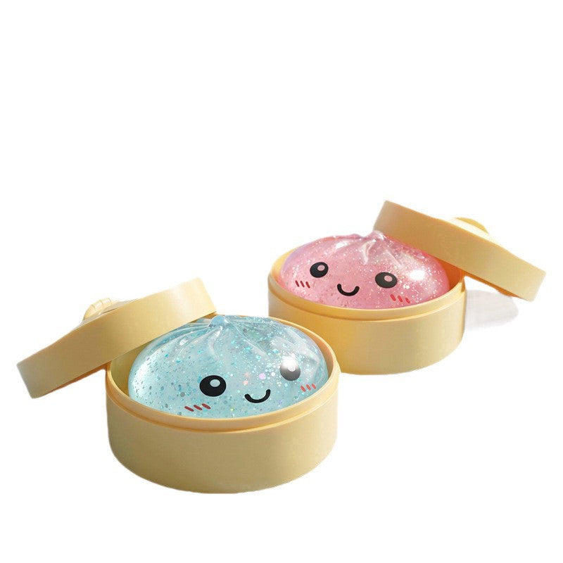 Squishy Steamed Stuffed Bun Soft Silicone Sensory Toy 8.5 × 6cm 2