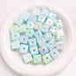 10pcs 14.5mm Light In The Dark Acrylic Cheese Cube Beads 7