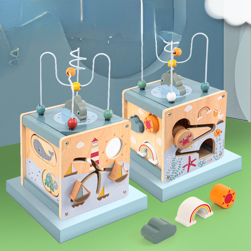 Ocean Theme Wooden Bead Maze Educational Toy for Toddlers 2