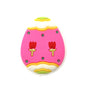 20pcs Silicone Focal Beads Easter Pink Egg Floral Pattern