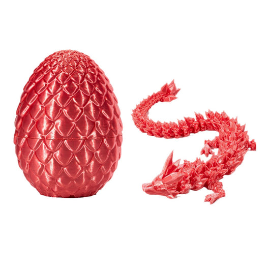 3D Printed Chinese Loong Dragon Egg Decoration Gift 22cm