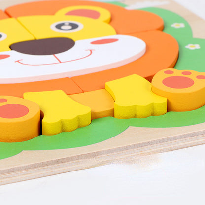 Stereoscopic Wooden Puzzle Educational Toy for Toddlers 3