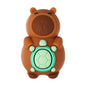 20Pcs Silicone 3D Focal Beads Capybara Holding Flower and Sitting Pose 14