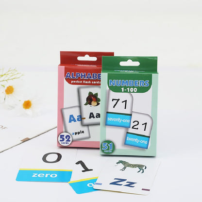 Educational Flash Cards English Alphabet and Numbers for Kids