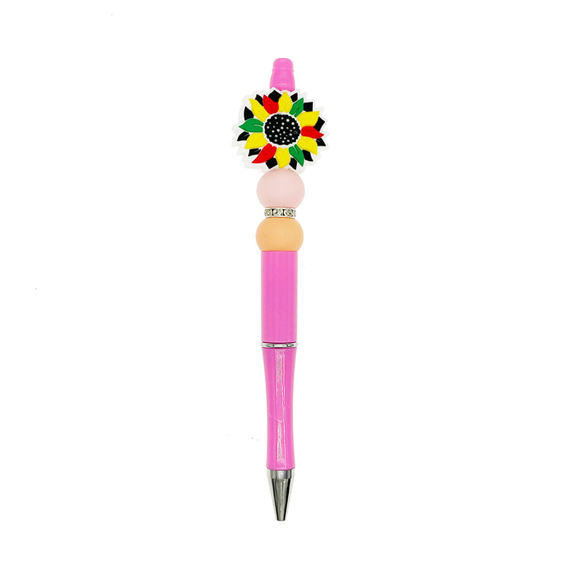 20pcs Silicone Focal Beads Sunflower Layered Petals Design 3